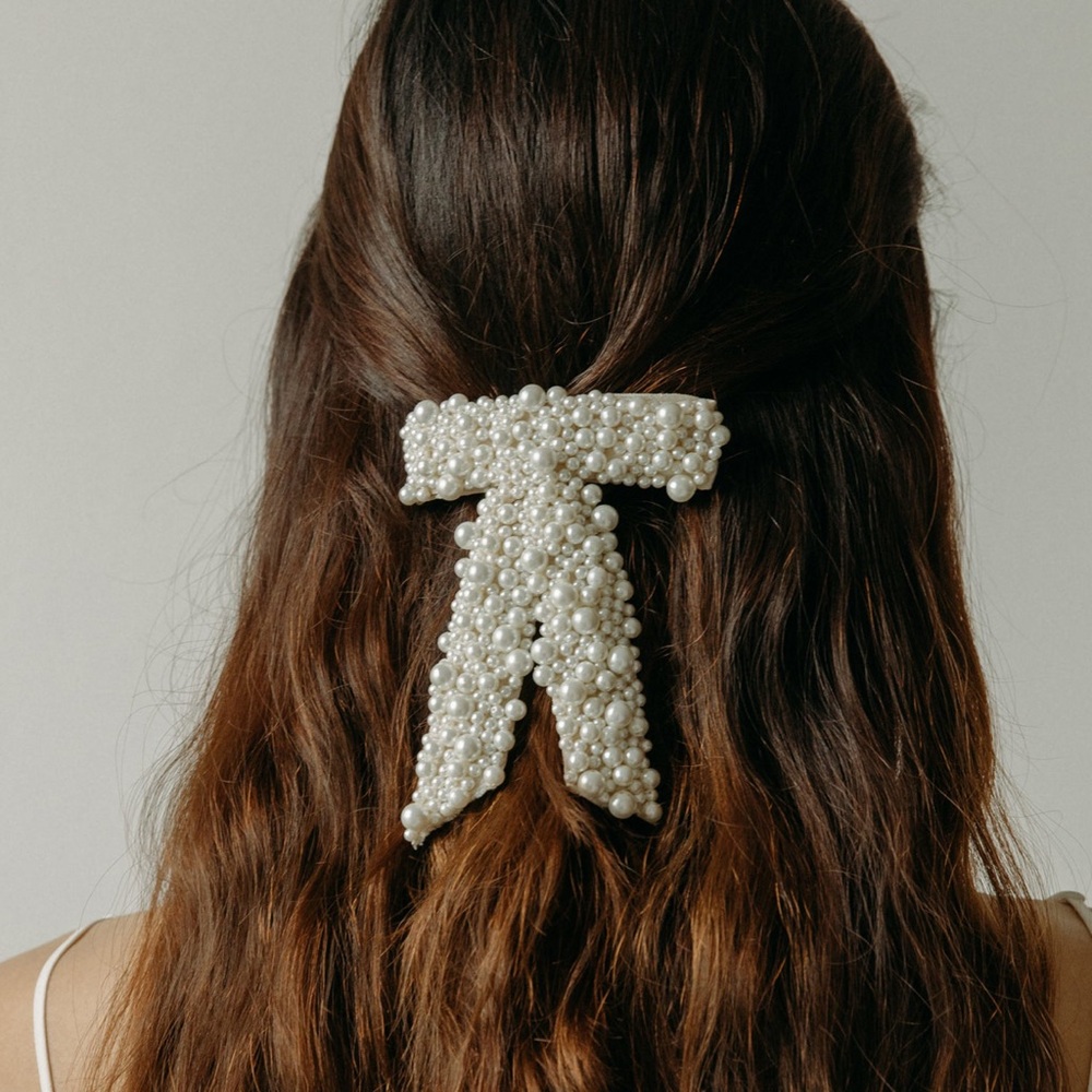 JENNIFER BEHR DONNA PEARL BOW BARRETTE